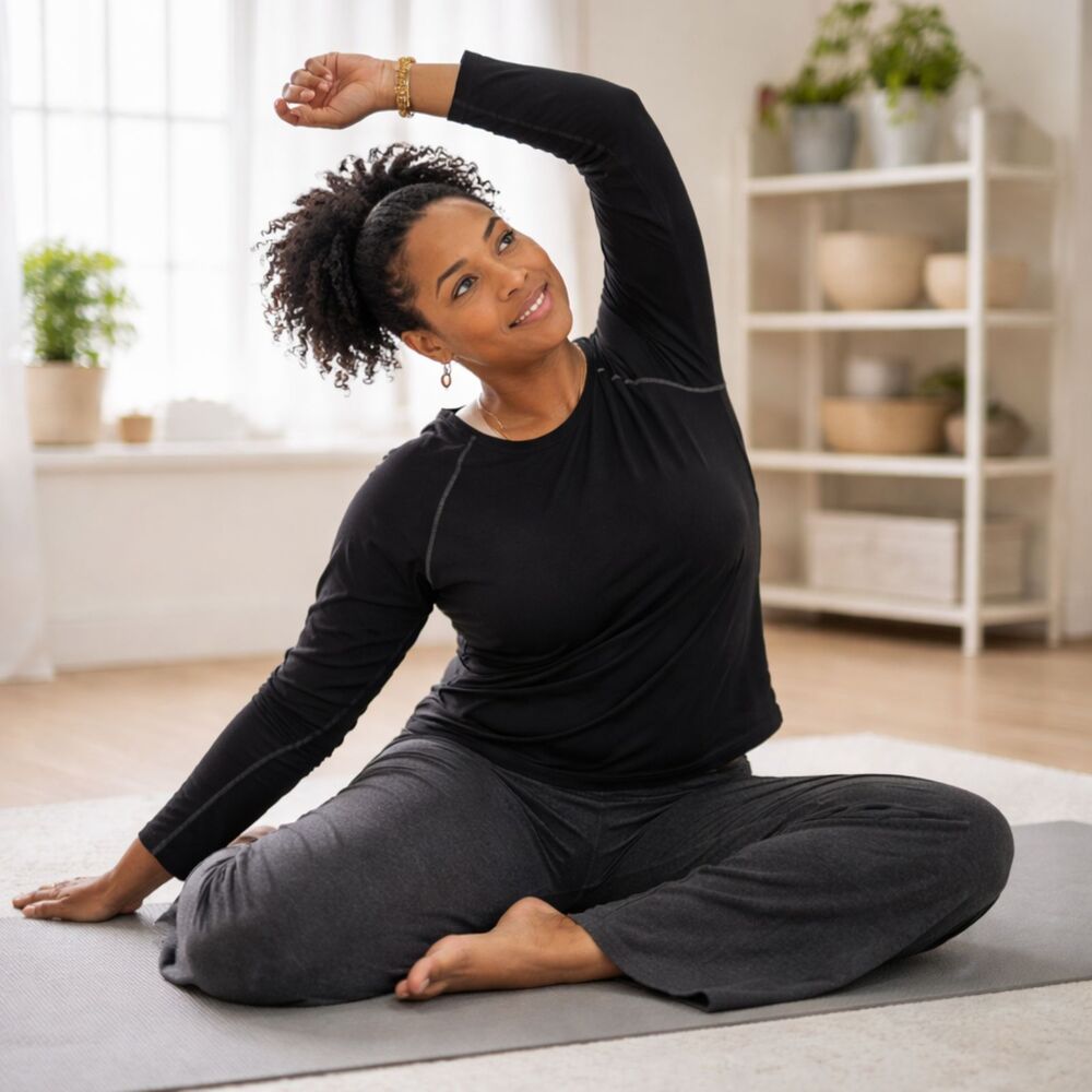 Athleta black sz. L black quick dry mesh yoga run shirt